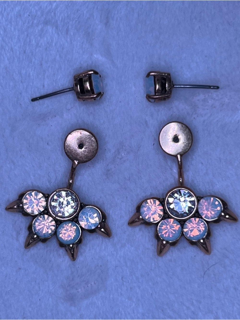 Stella & Dot Opalescent Floral Drop Earrings - Picture 4 of 5